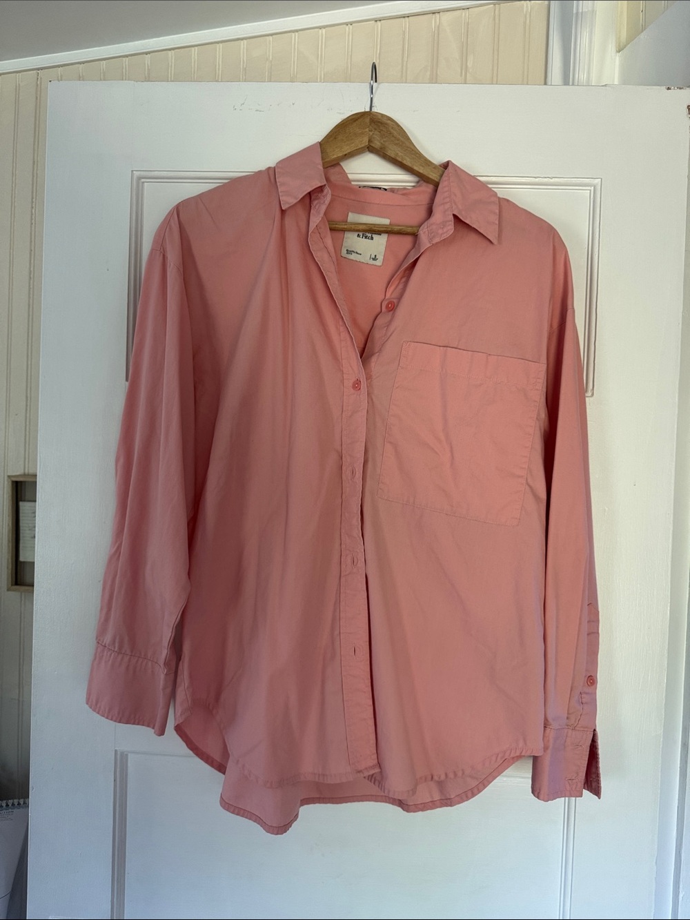 Abercrombie & Fitch Coral Pink Button-Down Shirt